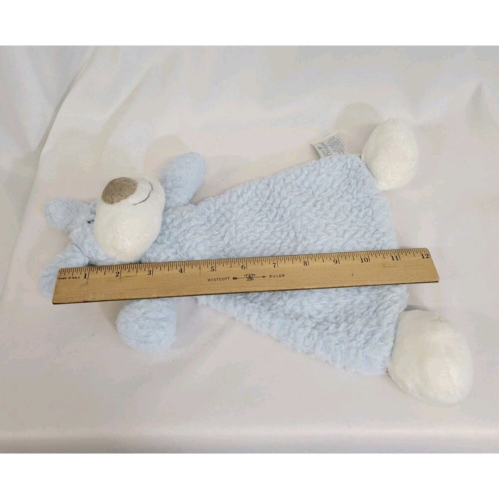 Nat & Jules Damien Blue Sherpa Plush Puppy Dog 12" Cozies Lovey Security Blanket - Picture 8 of 8